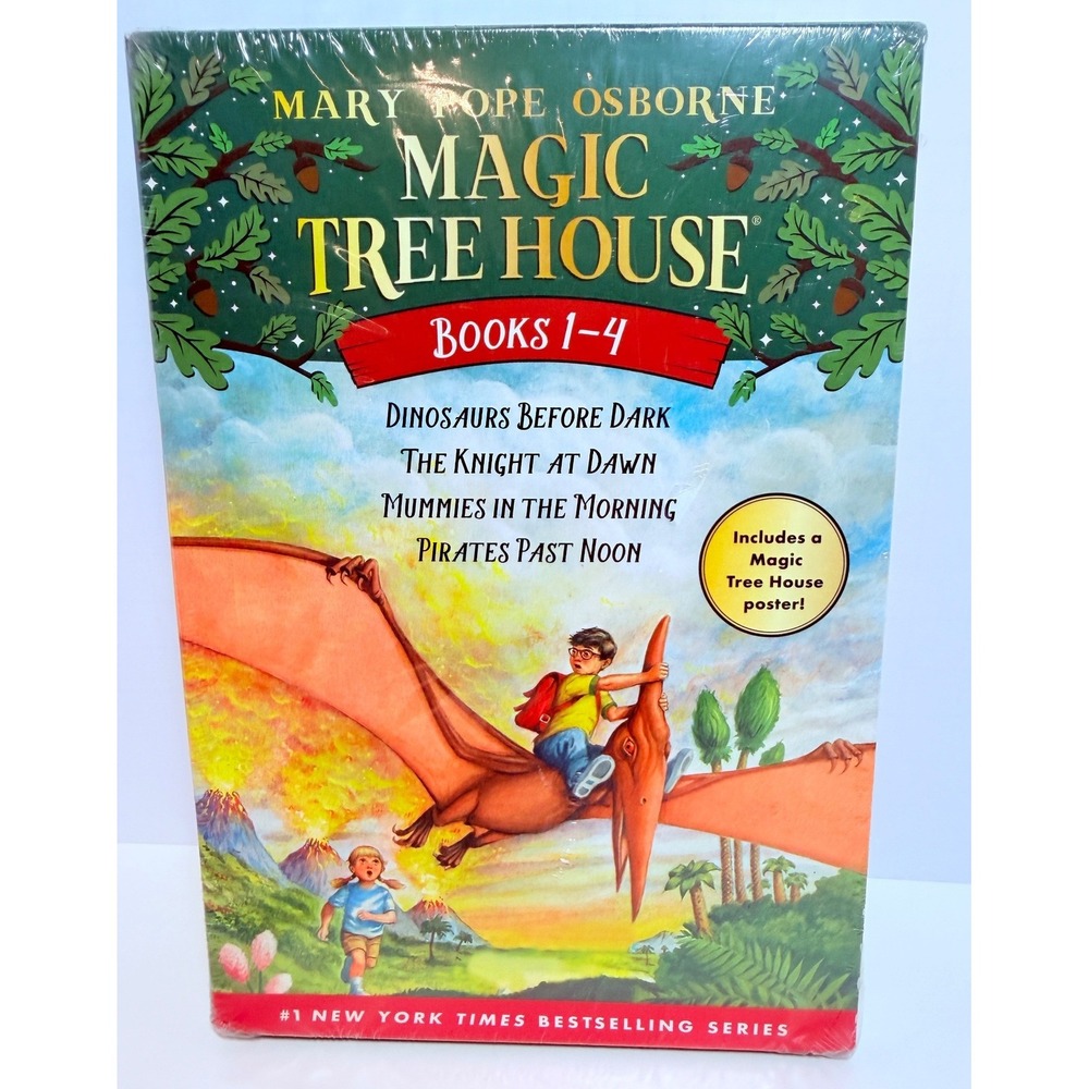New Sealed Magic Tree House Books 1-4 Box Set Mary Pope Osborne